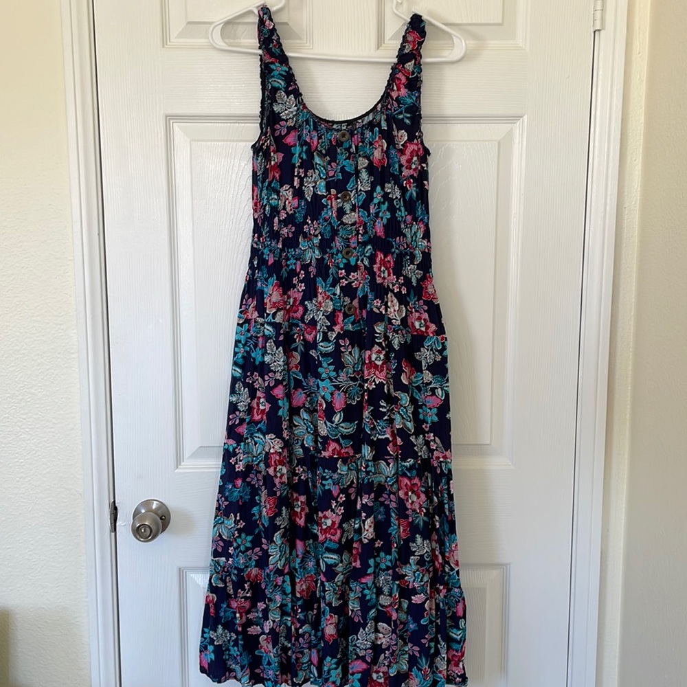 Floral, stretch dress, L
